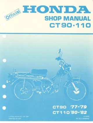 1982 Honda CT110 Service Repair Manual