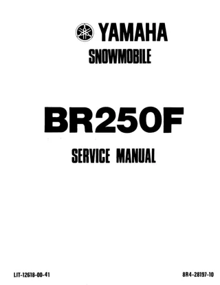 1982 Yamaha BR250F Bravo Snowmobile Service Repair Manual