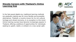 Elevate Careers with Thailand's Online Learning Hub