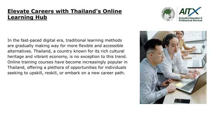 elevate careers with thailand s online learning