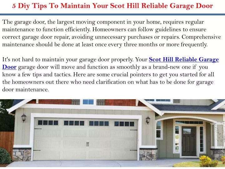 5 diy tips to maintain your scot hill reliable