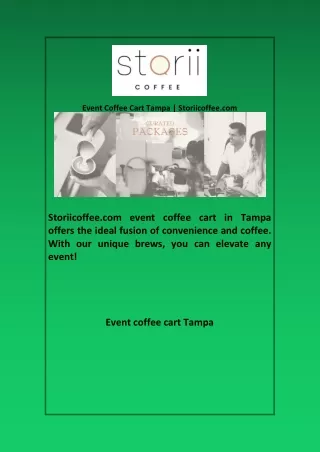 Event Coffee Cart Tampa Storiicoffee com