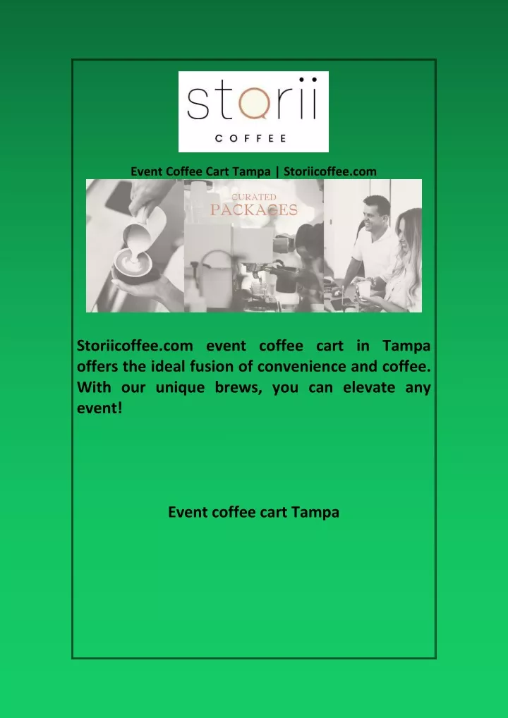 event coffee cart tampa storiicoffee com