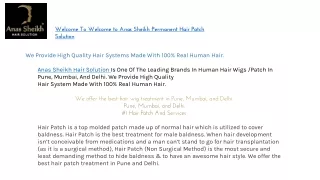 Permanent Hair Patch Solution in Pune