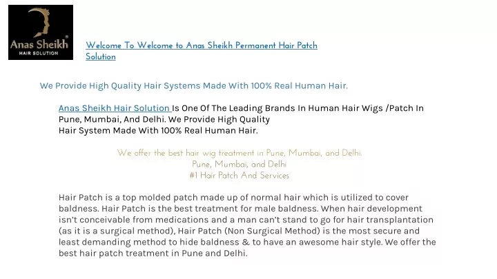 welcome to welcome to anas sheikh permanent hair