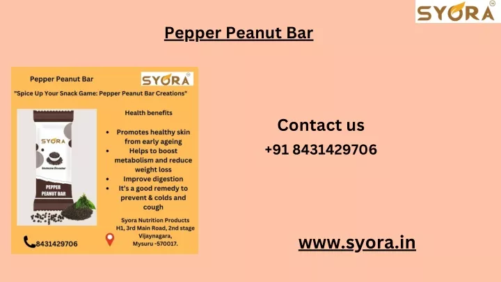 pepper peanut bar