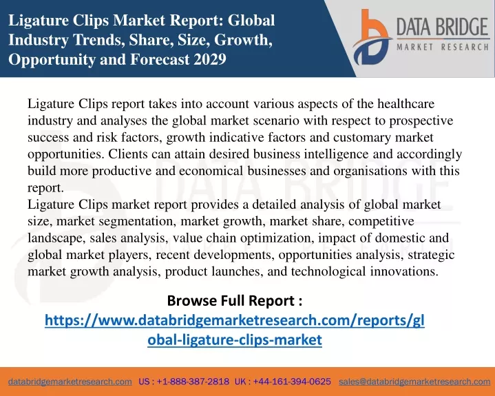 ligature clips market report global industry