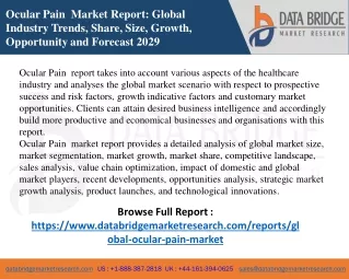 Ocular Pain Market