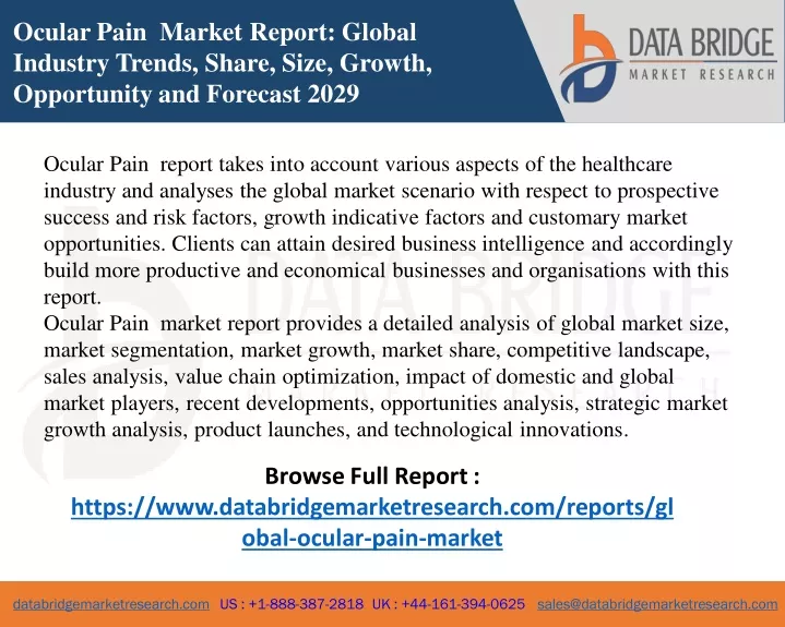 ocular pain market report global industry trends
