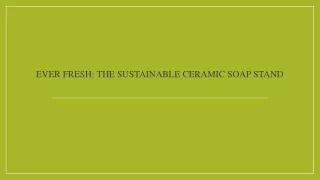 Ever Fresh The Sustainable Ceramic Soap Stand