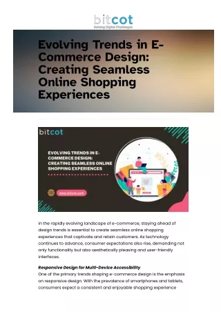 evolving trends in e commerce design creating