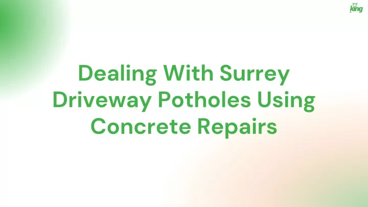 dealing with surrey driveway potholes using