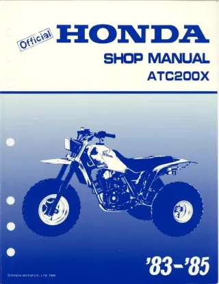 1985 Honda ATC200X Service Repair Manual