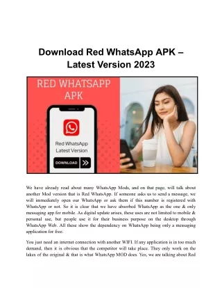 Download Red WhatsApp APK