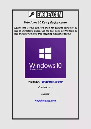 windows 10 key evgkey com