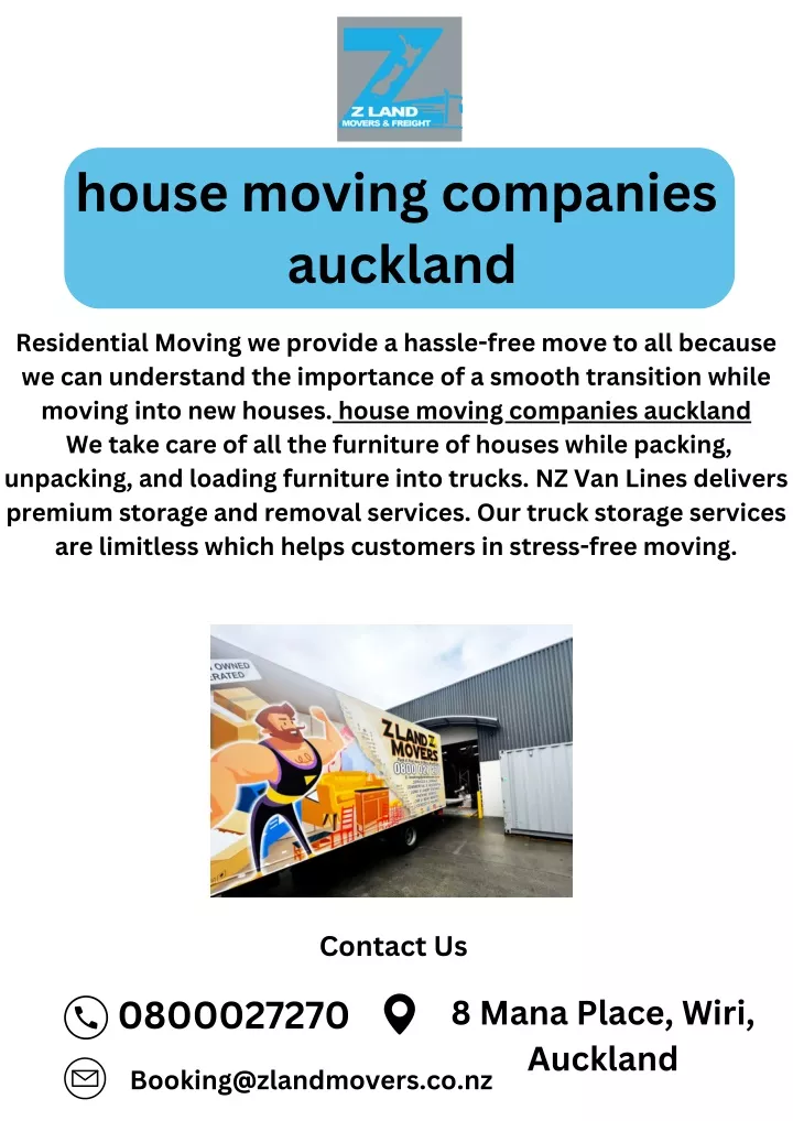 house moving companies auckland