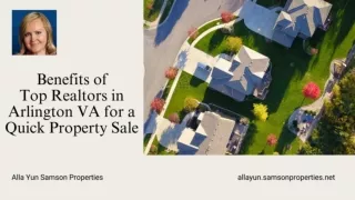 Benefits of Top Realtors in Arlington VA for a Quick Property Sale