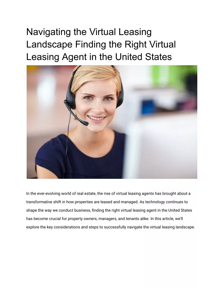 navigating the virtual leasing landscape finding