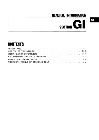 1985 Nissan 300ZX Service Repair Manual