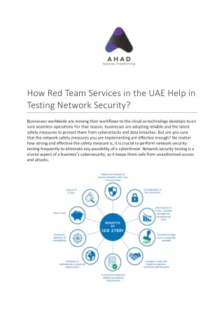 How Red Team Services in the UAE Help in Testing Network Security