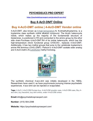 Buy 4-AcO-DMT Online