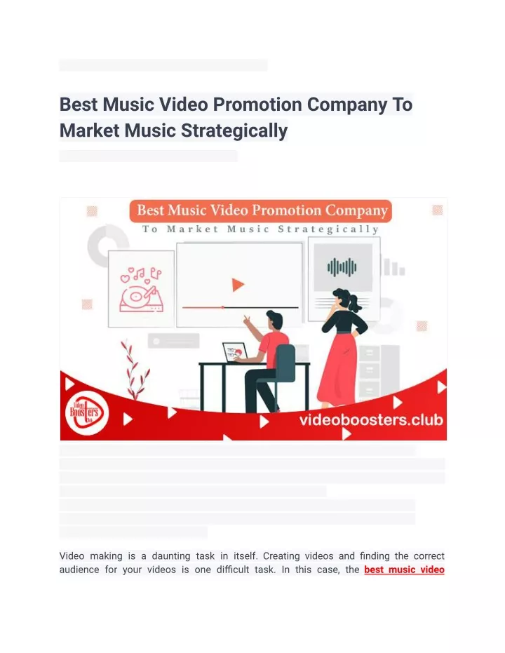 best music video promotion company to market