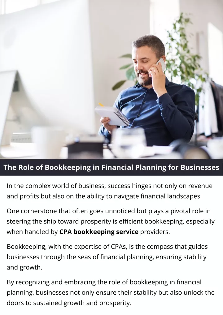 the role of bookkeeping in financial planning
