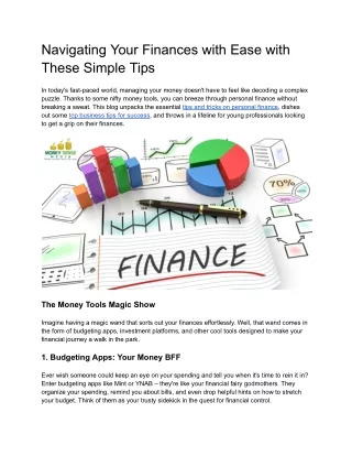 Navigating Your Finances with Ease with These Simple Tips