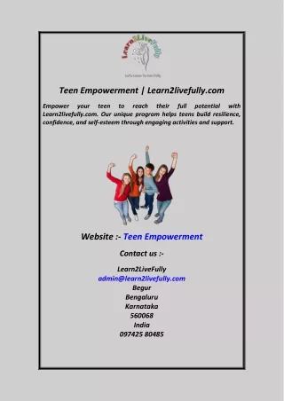 Teen Empowerment  Learn2livefully.com.pdf 22