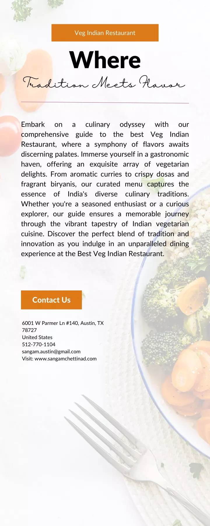 veg indian restaurant where