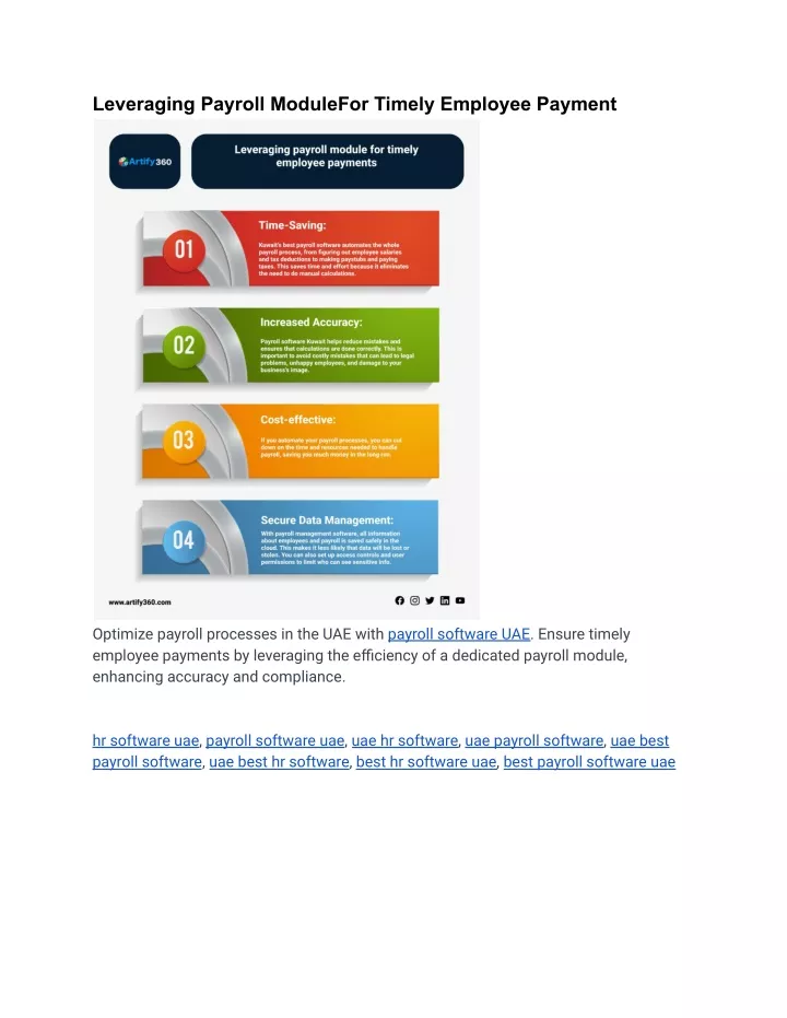 leveraging payroll modulefor timely employee