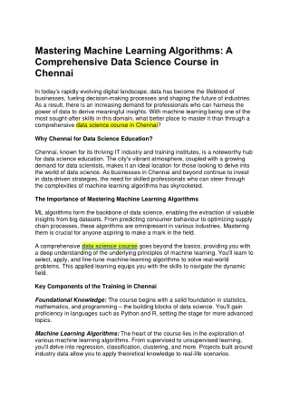 data science course in chennai