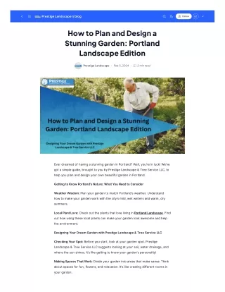 How to Plan and Design a Stunning Garden: Portland Landscape Edition
