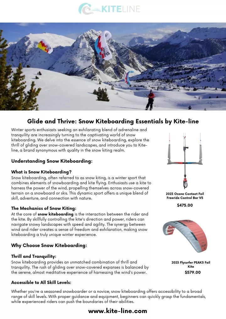 glide and thrive snow kiteboarding essentials