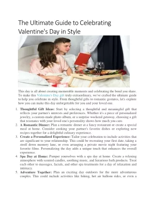 The Ultimate Guide to Celebrating Valentine's Day in Style