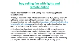 buy ceiling fan with lights and remote online