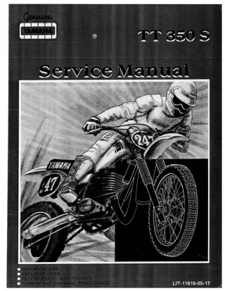 1986 Yamaha TT350S Service Repair Manual