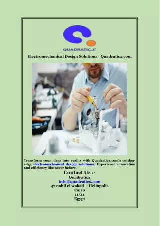 electromechanical design solutions quadraticx com