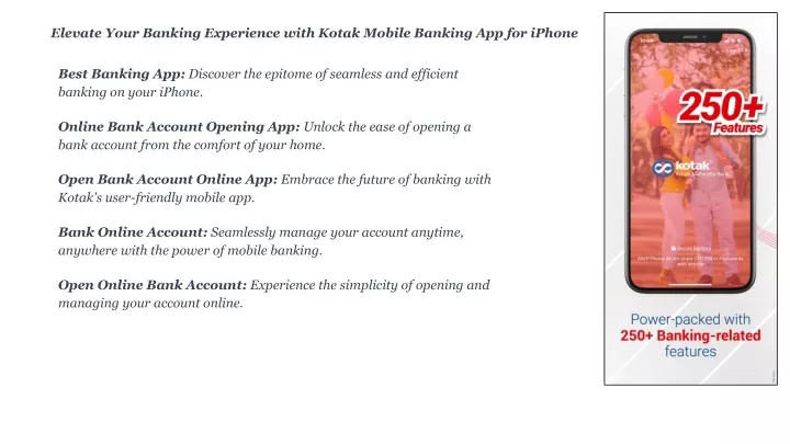 elevate your banking experience with kotak mobile