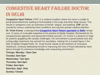 Congestive Heart Failure Doctor in Delhi