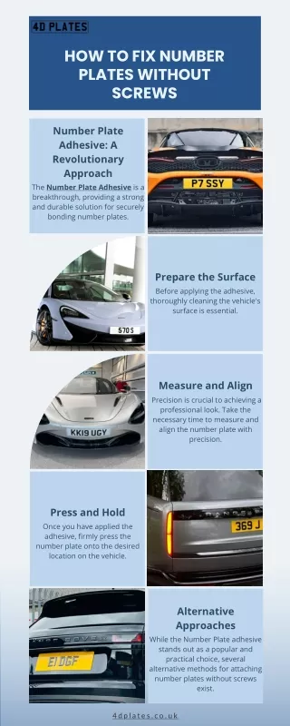 how to fix number plates without screws
