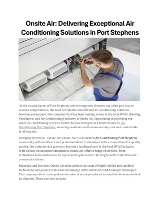 onsite air delivering exceptional