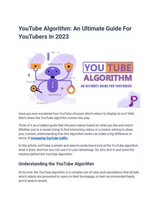 YouTube Algorithm An Ultimate Guide For (2)
