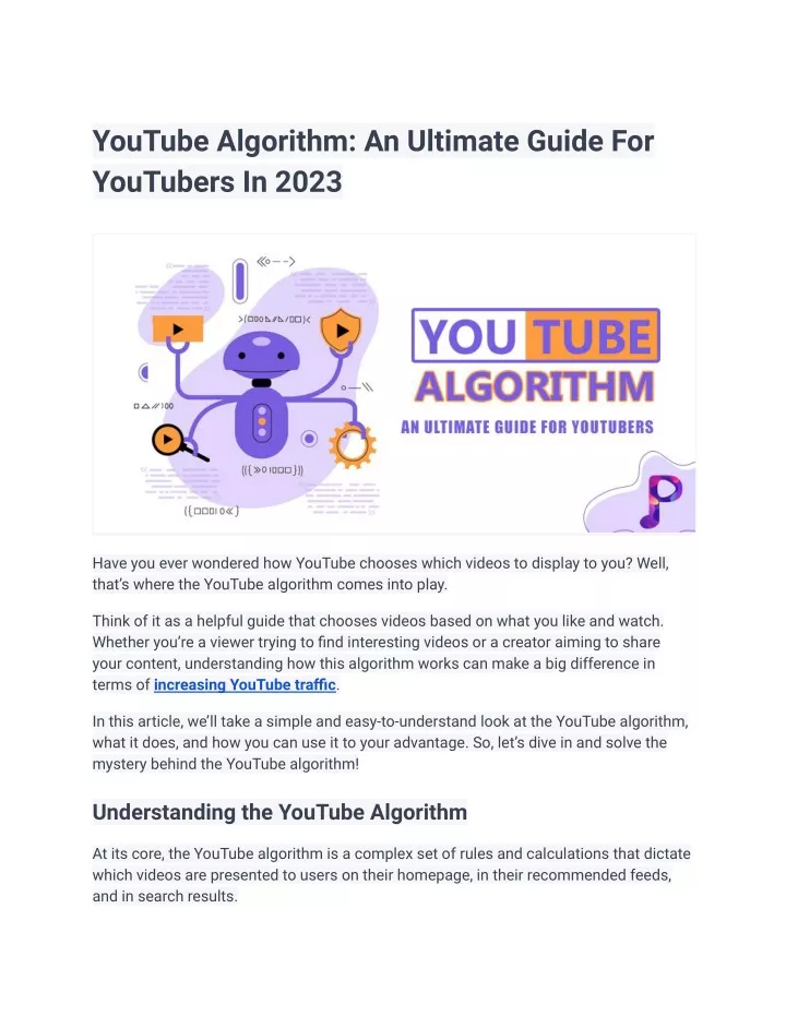 youtube algorithm an ultimate guide for youtubers