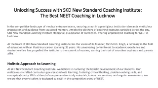 Best NEET Coaching in Lucknow