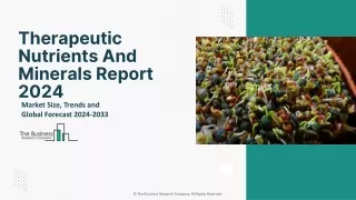 therapeutic nutrients and minerals report 2024