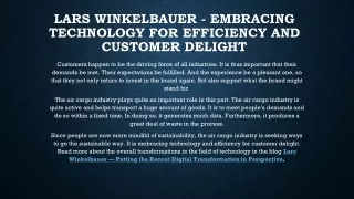 lars winkelbauer embracing technology for efficiency and customer delight