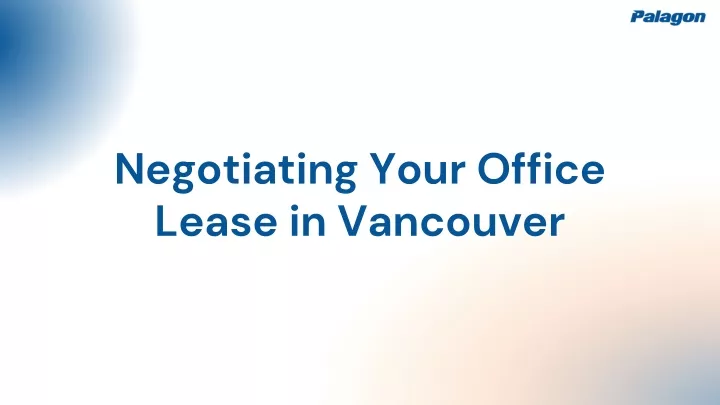 negotiating your office lease in vancouver