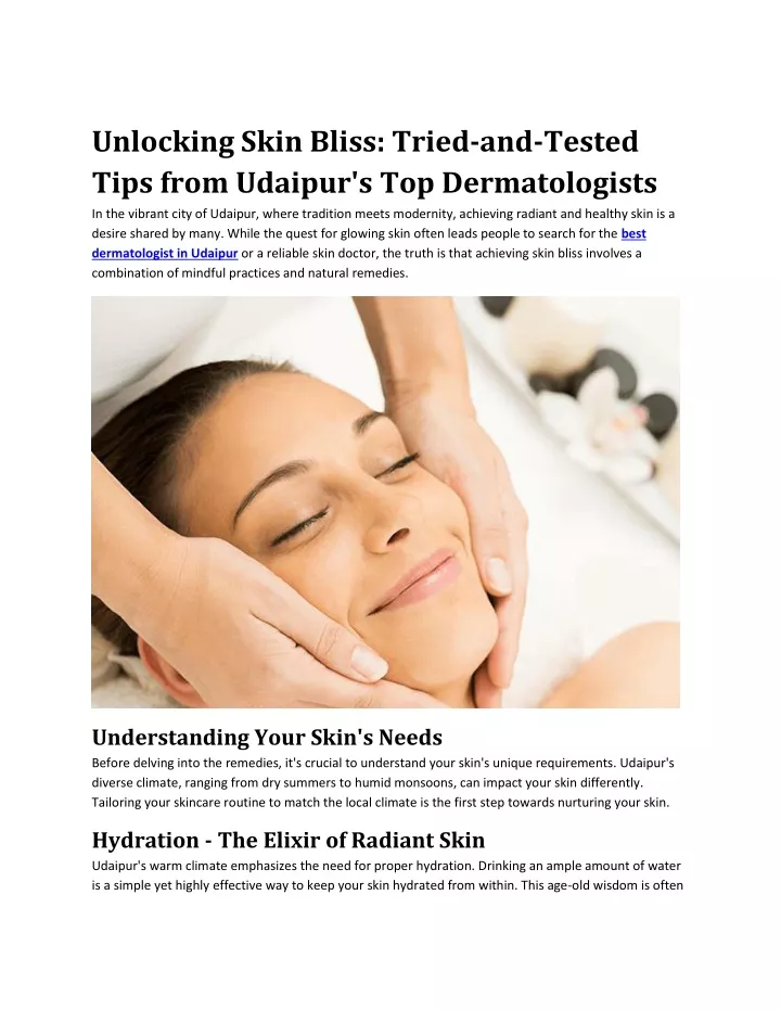 unlocking skin bliss tried and tested tips from