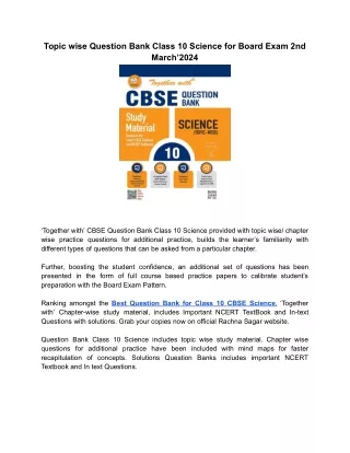 topic wise question bank class 10 science